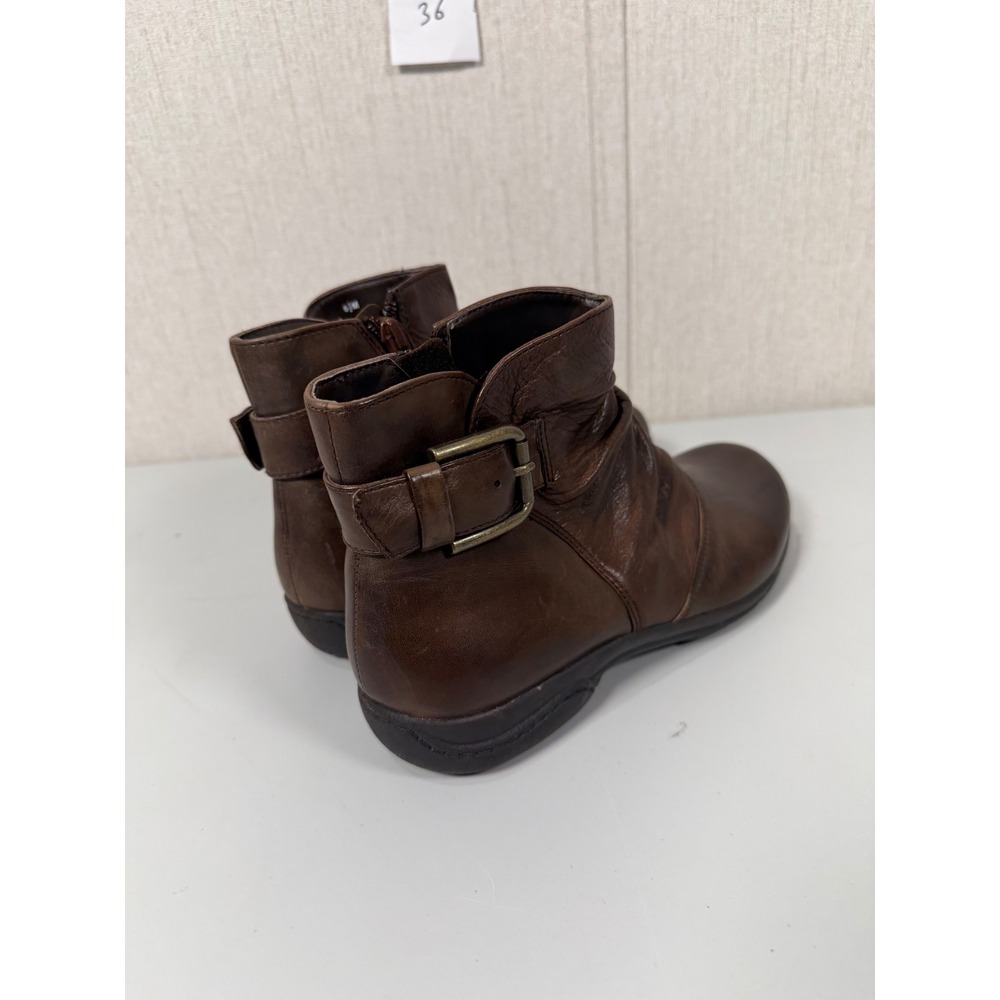 Clarks‎ Brown Leather Zip Comfort Ankle Boots Womens Size 6.5 M Style 39236 - Picture 7 of 11